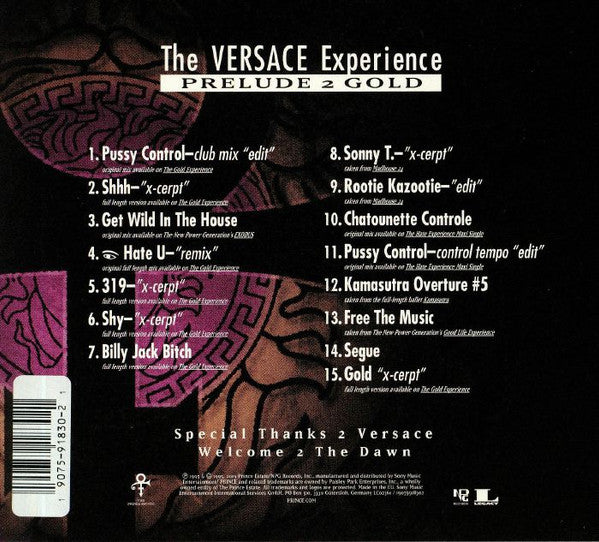 The Artist (Formerly Known As Prince) : The Versace Experience - Prelude 2 Gold (CD, RE)