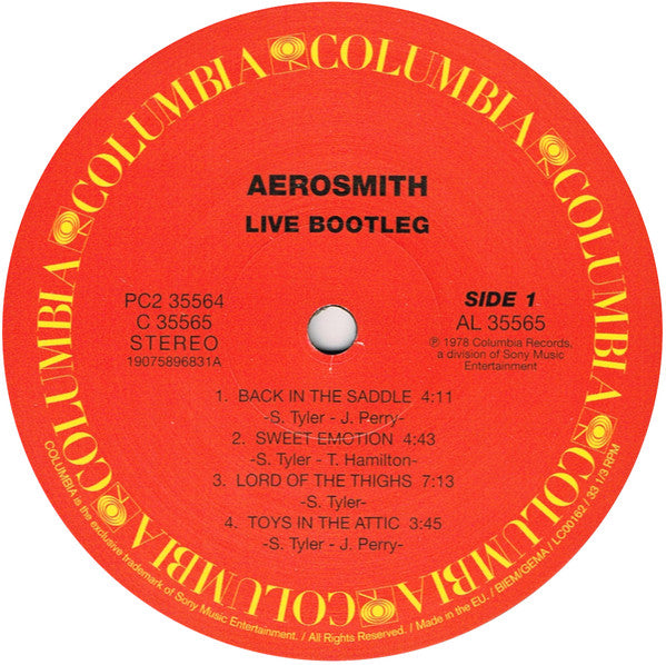 Aerosmith : Live! Bootleg (2xLP, Album, RE, RM)