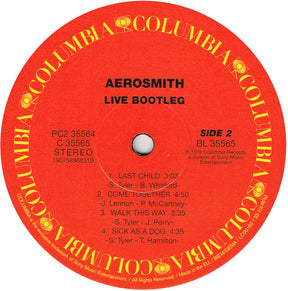 Aerosmith : Live! Bootleg (2xLP, Album, RE, RM)