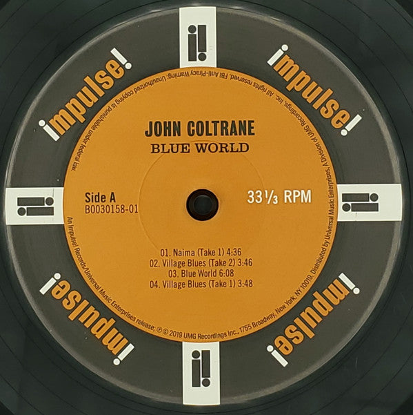 John Coltrane : Blue World (LP, Album, Mono, 150)