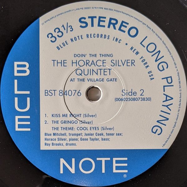 The Horace Silver Quintet : Doin' The Thing - At The Village Gate (LP, Album, RE, 180)