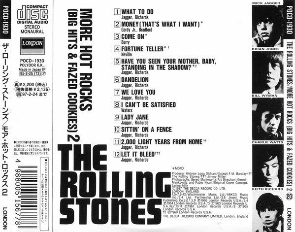 The Rolling Stones : More Hot Rocks (Big Hits & Fazed Cookies) 2 (CD, Comp, Mono, RE)