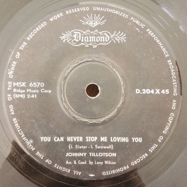 Johnny Tillotson : Why Do I Love You So (7")