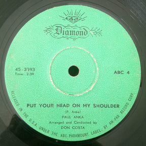 Paul Anka : Put Your Head On My Shoulder (7")