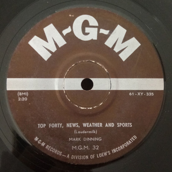 Mark Dinning : Top Forty, News, Weather And Sports (7")