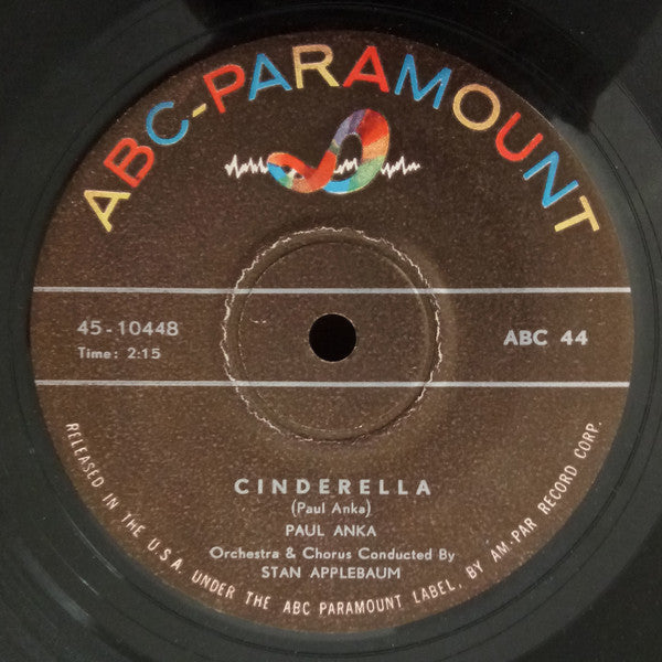 Paul Anka : Cinderella (7")