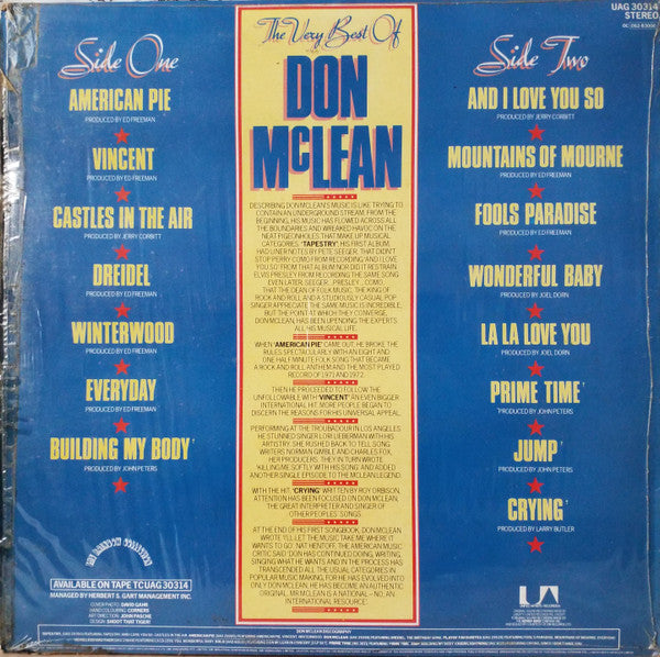 Don McLean : The Very Best Of Don McLean (LP, Comp)