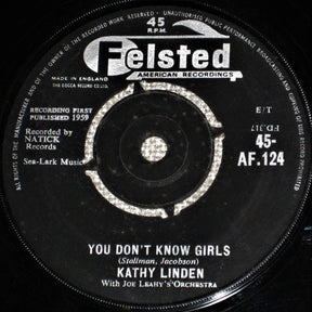 Kathy Linden With Joe Leahy Orchestra : So Close To My Heart / You Don't Know Girls (7")