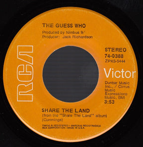 The Guess Who : Share The Land / Bus Rider (7", Single, Ind)