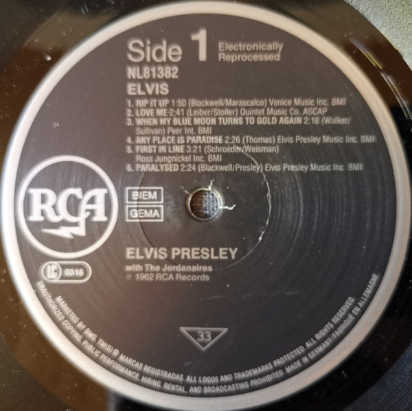 Elvis Presley : Elvis (LP, Album, RE)