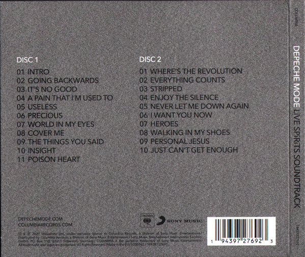 Depeche Mode : Live Spirits Soundtrack (2xCD, Album)