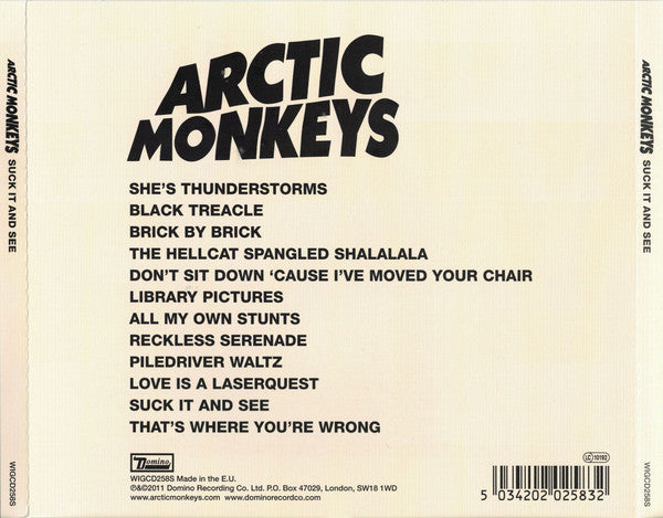 Arctic Monkeys : Suck It And See (CD, Album, Jew)