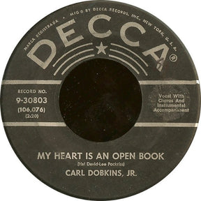 Carl Dobkins, Jr.* : My Heart Is An Open Book (7", Glo)