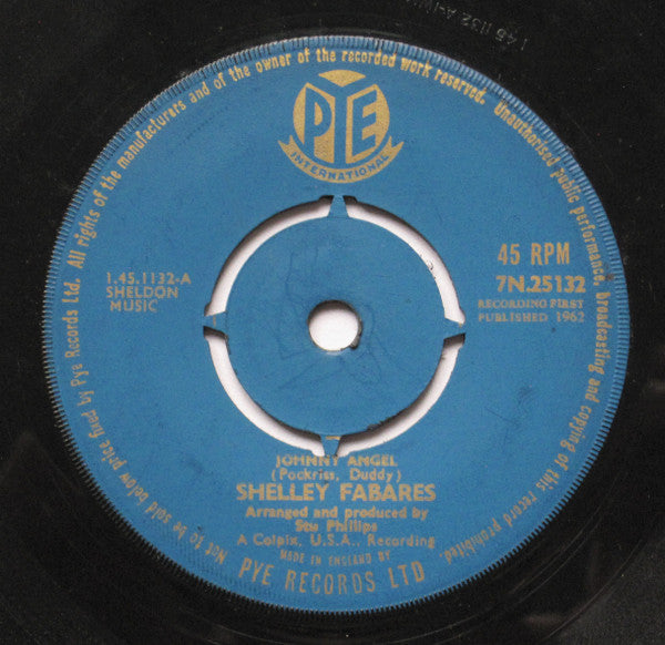 Shelley Fabares : Johnny Angel (7", Single)