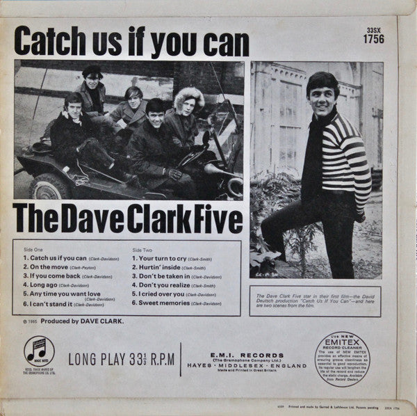 The Dave Clark Five : Catch Us If You Can (LP, Album, Mono)