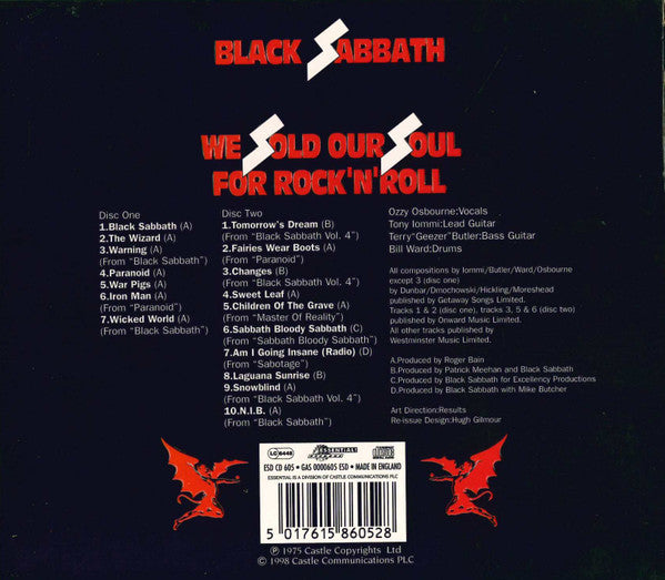 Black Sabbath : We Sold Our Soul For Rock'N'Roll (2xCD, Comp, RE, Sli)