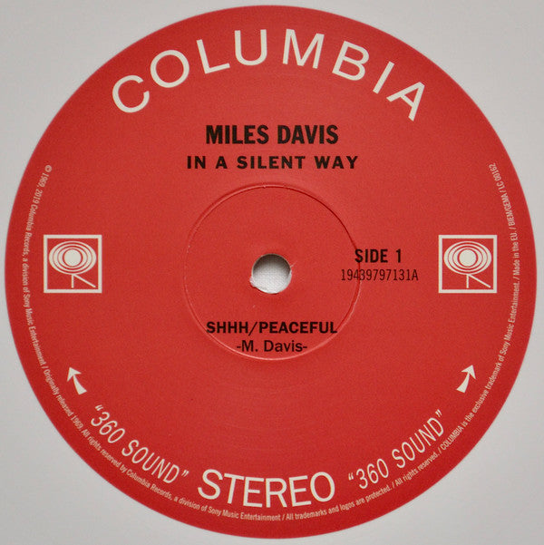 Miles Davis : In A Silent Way (LP, Album, RE, Whi)