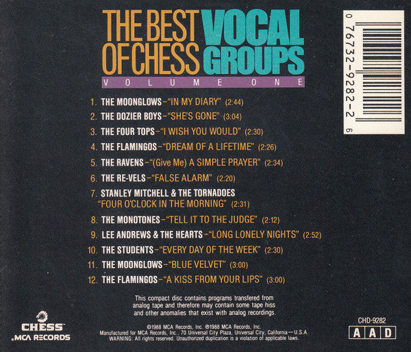 Various : The Best Of Chess Vocal Groups, Volume One (CD, Album, Comp, RE)