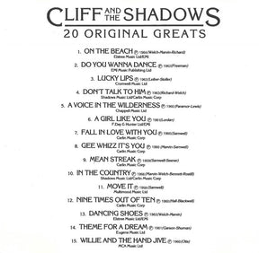 Cliff Richard & The Shadows : 20 Original Greats (CD, Comp, RE)