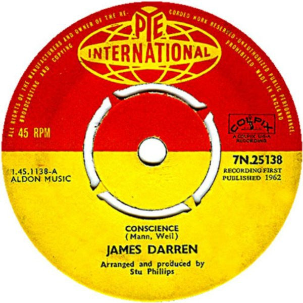 James Darren : Conscience (7", Single)