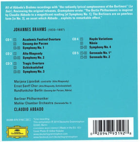 Claudio Abbado - Johannes Brahms, Berliner Philharmoniker : Abbado Brahms (5xCD, RE + Box, Comp)