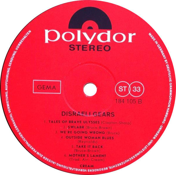 Cream (2) : Disraeli Gears (LP, Album)