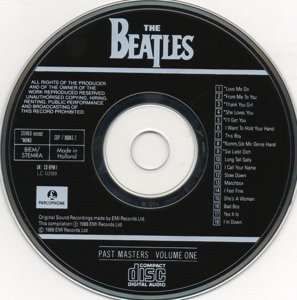 The Beatles : Past Masters • Volume One (CD, Comp, RE)