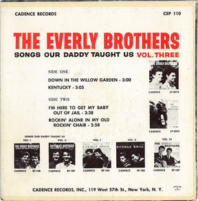 Everly Brothers : Songs Our Daddy Taught Us Volume 3 (7", EP)