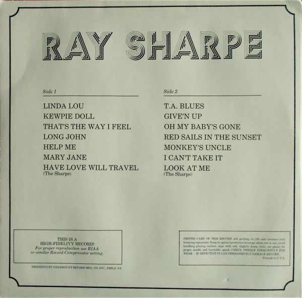 Ray Sharpe : Ray Sharpe (LP, Comp)