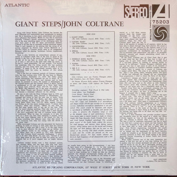 John Coltrane : Giant Steps (LP, RE, 180)