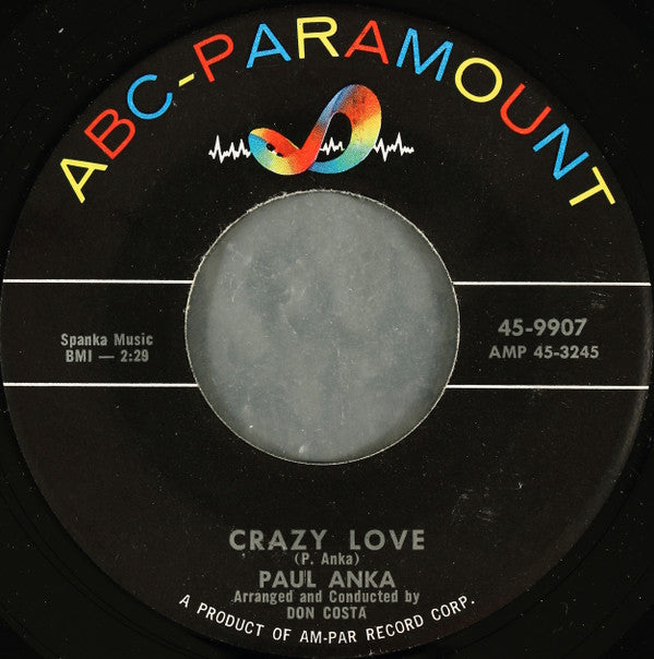 Paul Anka : Crazy Love (7")