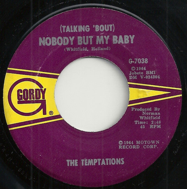 The Temptations : My Girl / (Talkin' 'Bout) Nobody But My Baby (7", Single, RP)