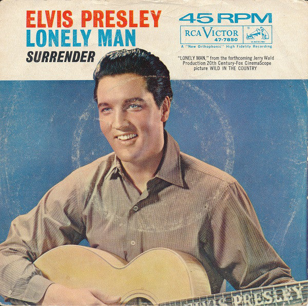 Elvis Presley : Surrender / Lonely Man (7", Single, Mono, Ind)