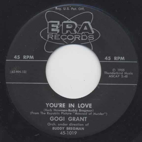 Gogi Grant : You're In Love / When The Tide Is High (7")