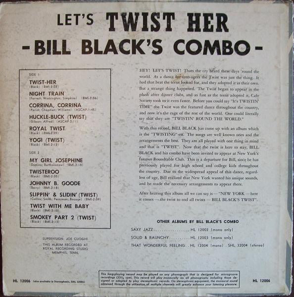 Bill Black's Combo : Let's Twist Her (LP, Album, Mono)