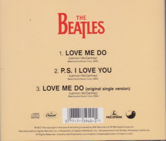 The Beatles : Love Me Do (CD, Maxi)