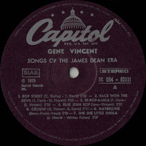 Gene Vincent : Songs Of The James Dean Era (LP, Comp, Pur)