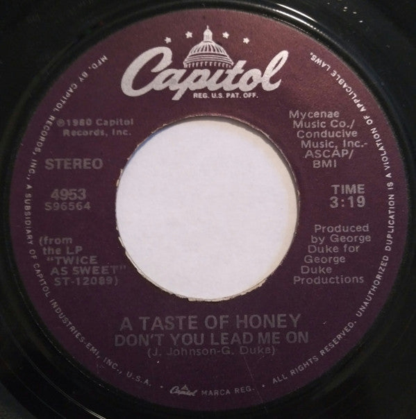 A Taste Of Honey : Sukiyaki (7", Los)