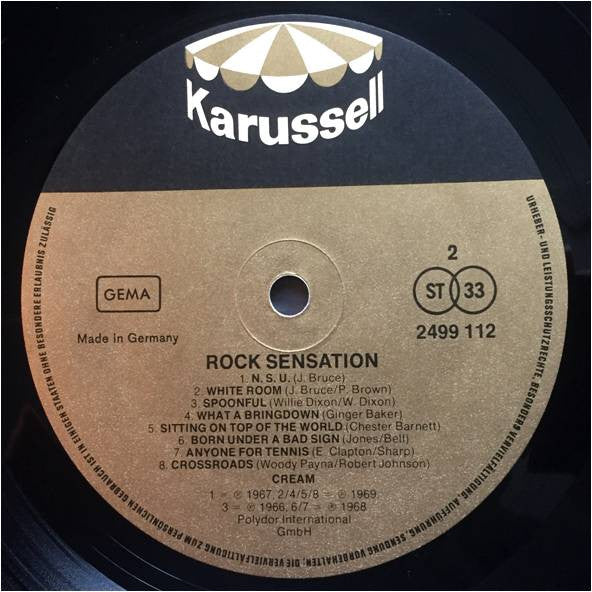 Cream (2) : Rock Sensation (LP, Comp)