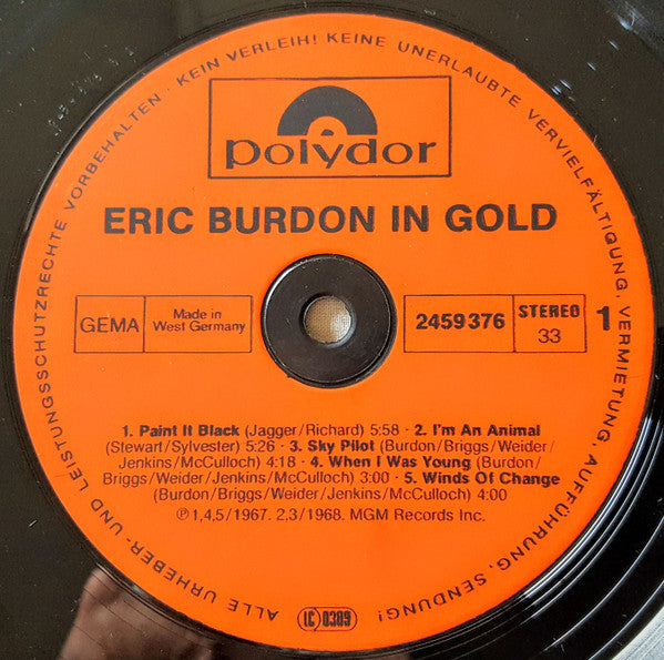 Eric Burdon : In Gold (LP, Comp, S/Edition)