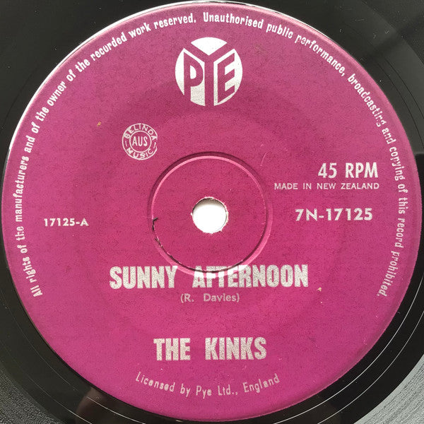 The Kinks : Sunny Afternoon (7", Single)