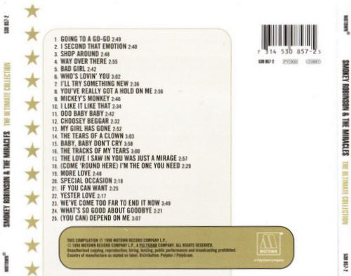 The Miracles : The Ultimate Collection (CD, Comp, RM)