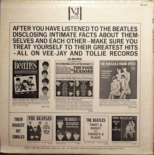 The Beatles : Hear The Beatles Tell All (LP, RE)