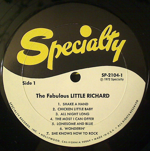 Little Richard : The Fabulous Little Richard (LP, Album, RE)