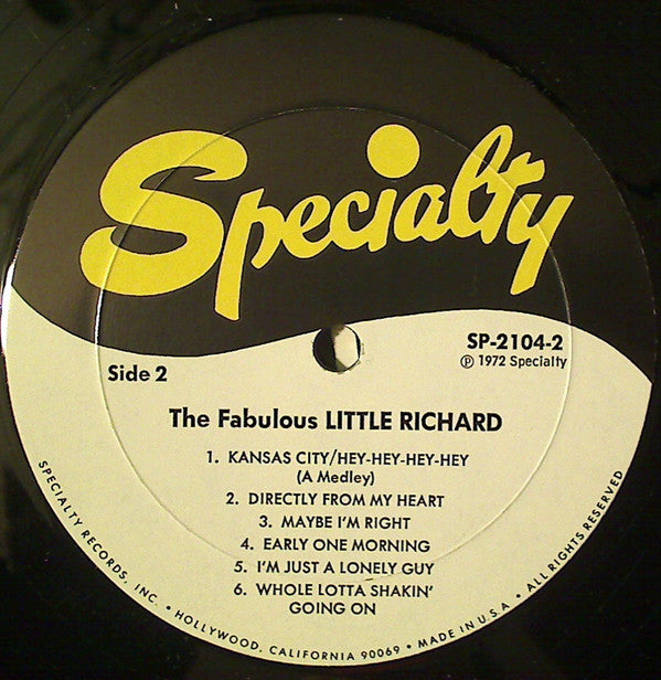 Little Richard : The Fabulous Little Richard (LP, Album, RE)