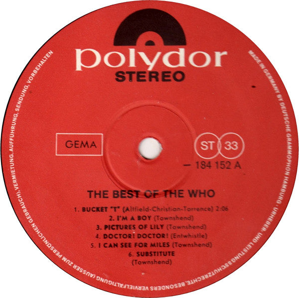 The Who : The Best Of The Who (LP, Comp)