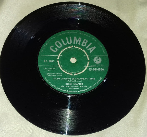 Helen Shapiro ,with  Martin Slavin And His Orchestra : Queen For Tonight (7", Single)