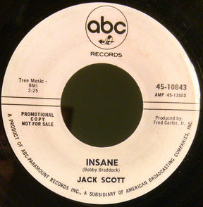 Jack Scott : Before The Bird Flies / Insane (7", Single, Promo)