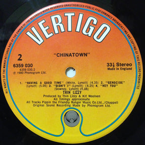 Thin Lizzy : Chinatown (LP, Album, Emb)