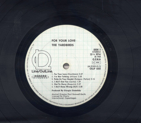 The Yardbirds : For Your Love (LP, Album, RE)